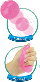 slijm Glitter Putty in schelp 6 cm blauw