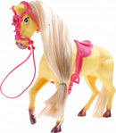 Sofie paard met borstel 25 cm geel