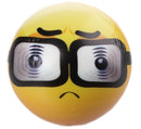 speelbal Funny Face bril geel 9,5 cm