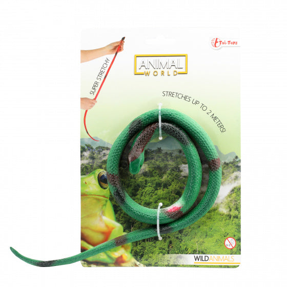 speeldier Animal World slang 150-200 cm rubber groen