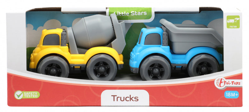 speelgoedauto Little Stars 14 cm geel/blauw 2-delig