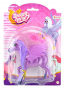 speelset Dream Horse Pegasus 14 cm paars 2-delig