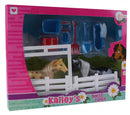 speelset Kailey's paard 9-delig zwart/bruin