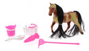 speelset paard 6-delig bruin