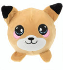 knuffel Squeezies vos junior 20 cm pluche bruin/zwart