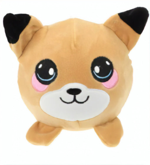 Squeezies vos junior 25 cm pluche bruin/zwart