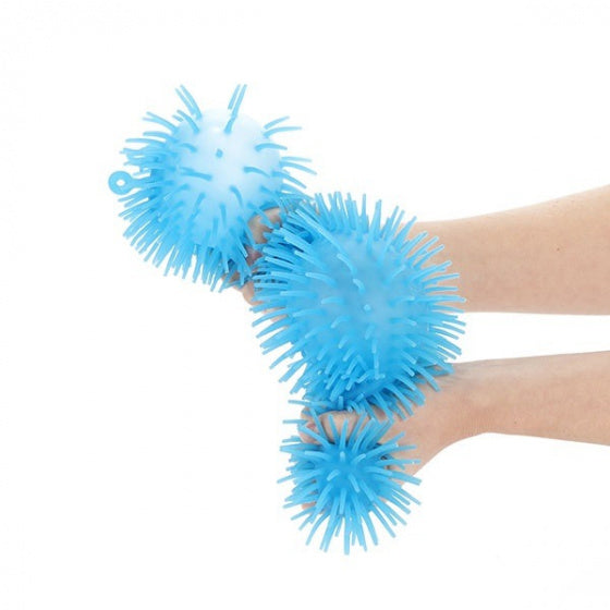stressbal Pufferz junior 33 cm siliconen blauw
