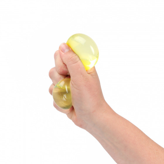 stressbal Squeezeball lach junior geel