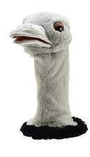 struisvogel handpop 43 cm grijs