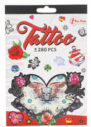 tattoo stickerboekje +280 stuks rood