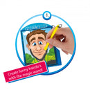 tekenbord Magnetic Fuzzy Face junior blauw 2-delig