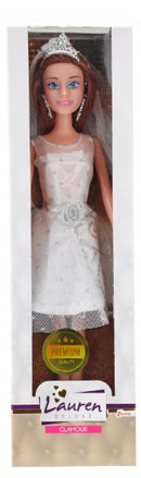 tienerpop Lauren bruid 30 cm wit