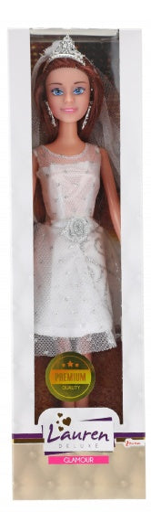 tienerpop Lauren bruid 30 cm wit