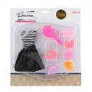 tienerpopkleding en accessoires meisjes zwart/wit 8-delig