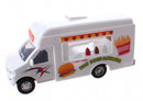 Truck hot dog pull back 12 cm jongens wit