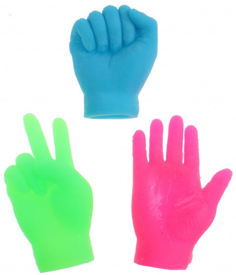 vingerpoppen kleine handen groen 6.5 cm