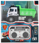 vuilniswagen RC junior 14,5 x 6,5 x 9 cm wit/groen