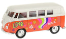 hippie volkswagenbus oranje 10,5 cm