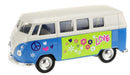 Volkswagen bus blauw 10,5 cm