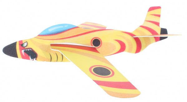 werpvliegtuig Air Hawk 44 cm foam 3-delig geel