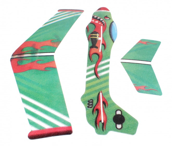 werpvliegtuig Air Hawk 44 cm foam 3-delig groen