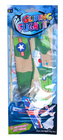 werpvliegtuig Army 29 x 12 cm foam groen 4-delig