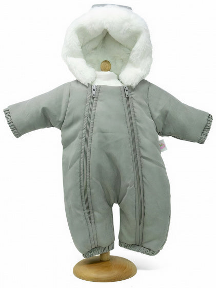 babypop sneeuwpak meisjes 42/46 cm polyester grijs