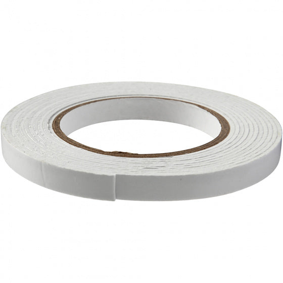 3D foam tape 5 m x 12 mm wit