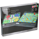 bordspel Ludo/snakes & ladders 38 x 28 x 3,5 cm zwart/blauw