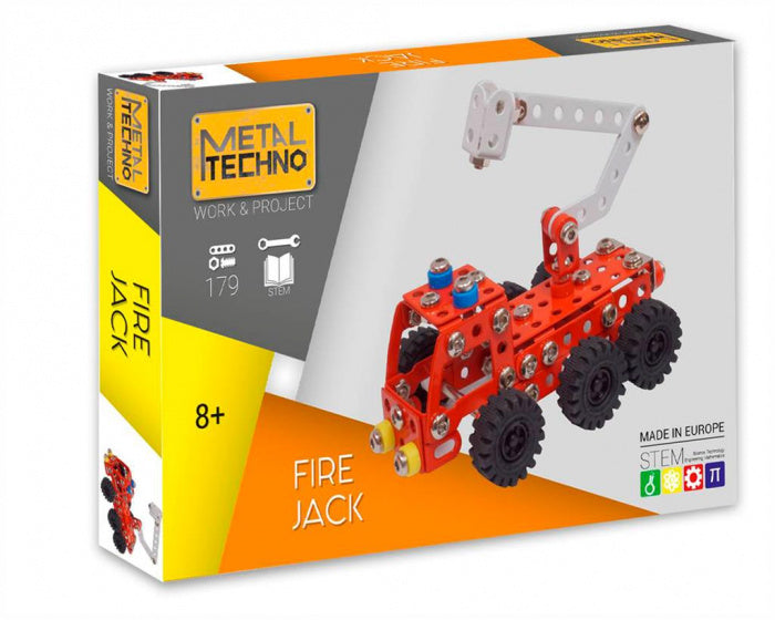 bouwpakket Fire Jack 13 cm staal rood/wit 179-delig