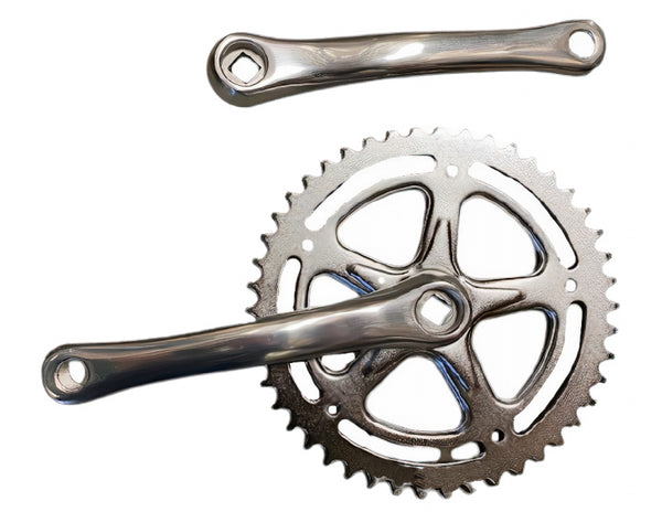 crankset 46T 170 mm staal zilver