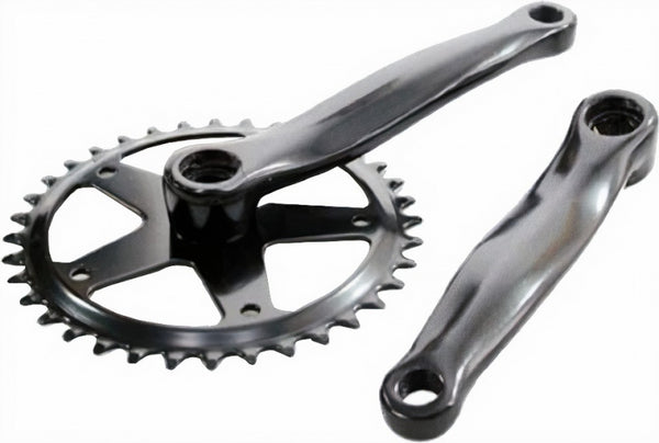 crankset 46T 170 mm staal zwart