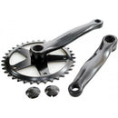 crankstel 36T 127 mm zwart