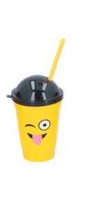 drinkfles smiley tong geel 15,5 cm 400 ml