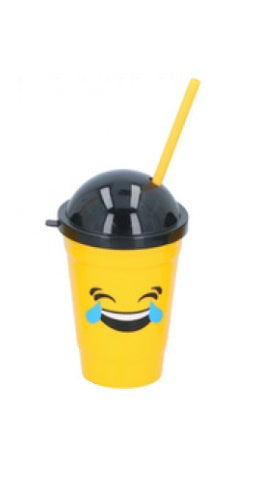 drinkfles smiley traan geel 15,5 cm 400 ml