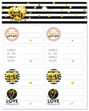 etiketten Glitter zelfklevend wit 16 stuks