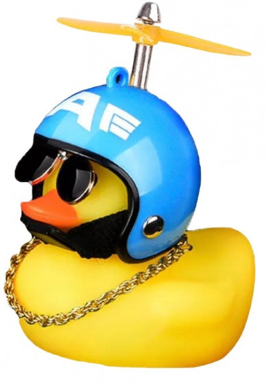 fietsbel Duck Captain junior led 25,4 mm geel/blauw