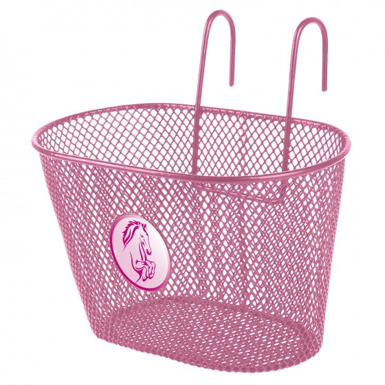 fietsmand 5 liter paard roze