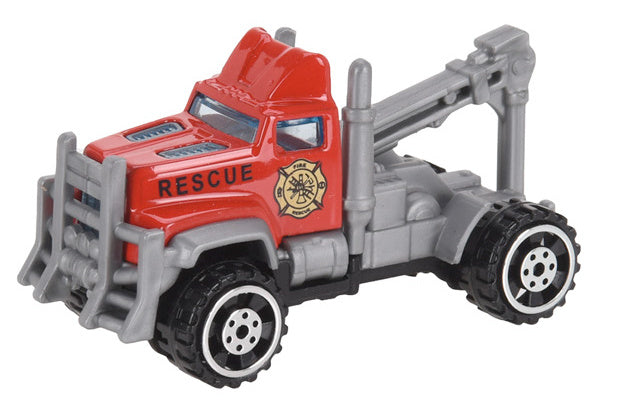 hulpdienstvoertuig Brandweertruck jongens 7 cm staal rood