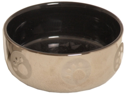 Katteneetbak Royal Zilver/zwart 13 CM