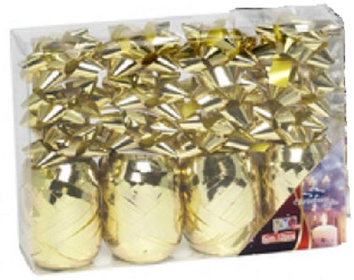 decoratiemateriaal Kerst folie goud 16-delig