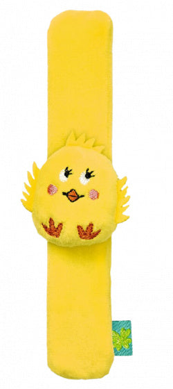 klaparmband kuikentje junior 15 x 2,3 cm pluche geel