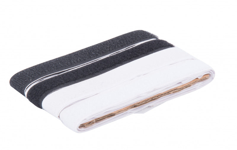 klittenband 75 cm katoen zwart/wit 4 stuks