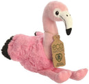 knuffel Eco Nation flamingo junior 24 cm pluche roze