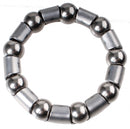 kogelring Cross staal 44 mm zilver