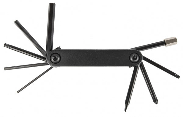 multitool 10 functies 2/3/4/5/6/8 mm T20/25 staal zwart