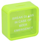 spaarpot Emergency 11 x 10,5 cm groen