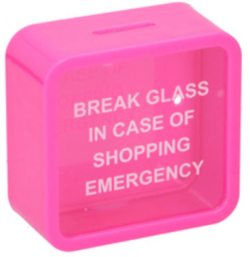 spaarpot Emergency 11 x 10,5 cm roze