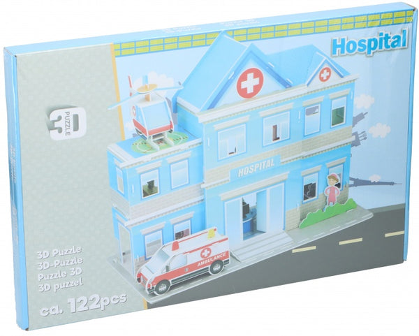 3D-puzzel ziekenhuis foam 122 stukjes