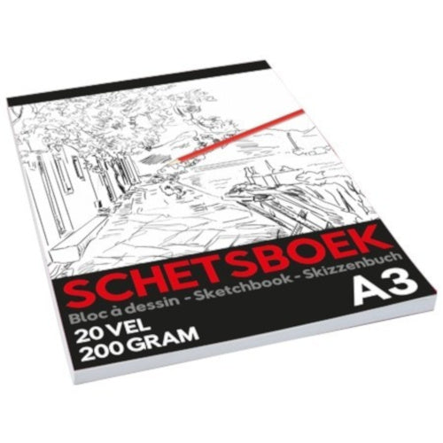 schetsboek Pro junior A3 papier wit 20 vellen